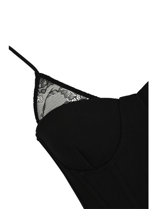 Top corsetto in crepe stretch con dettagli in pizzo Patrizia Pepe | 8C0830 A6F5K103